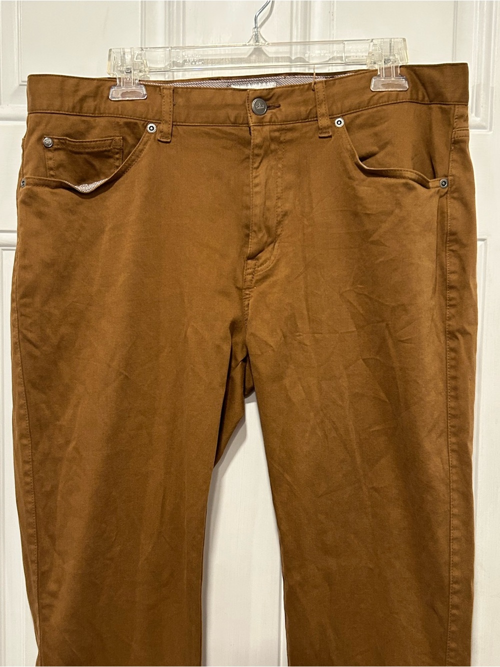 Peter Millar Crown Ultimate Sateen 5-Pocket Pants Chestnut Brown Men's Size 35 - Picture 3 of 13